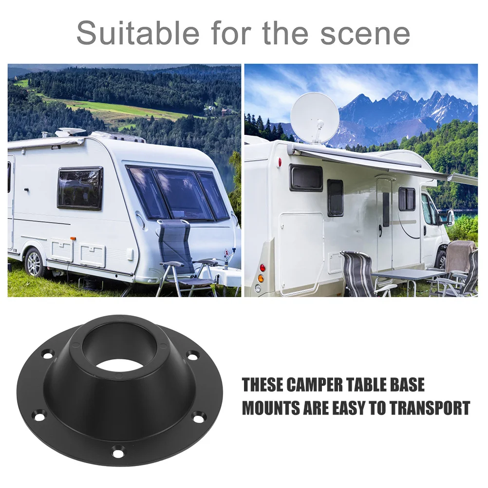 Base da tavolo per camper da 1 pz Supporto per piedistallo in alluminio per camper Kit base per montaggio a pavimento per barche Supporto da tavolo leggero e durevole stabile