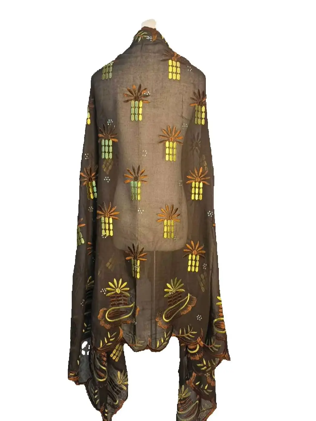 

Luxury High Quality 100% Cotton Floral Shawl Scarf for African Women Hijab Dubai Style Wholesale 1/2/6/12 Pieces