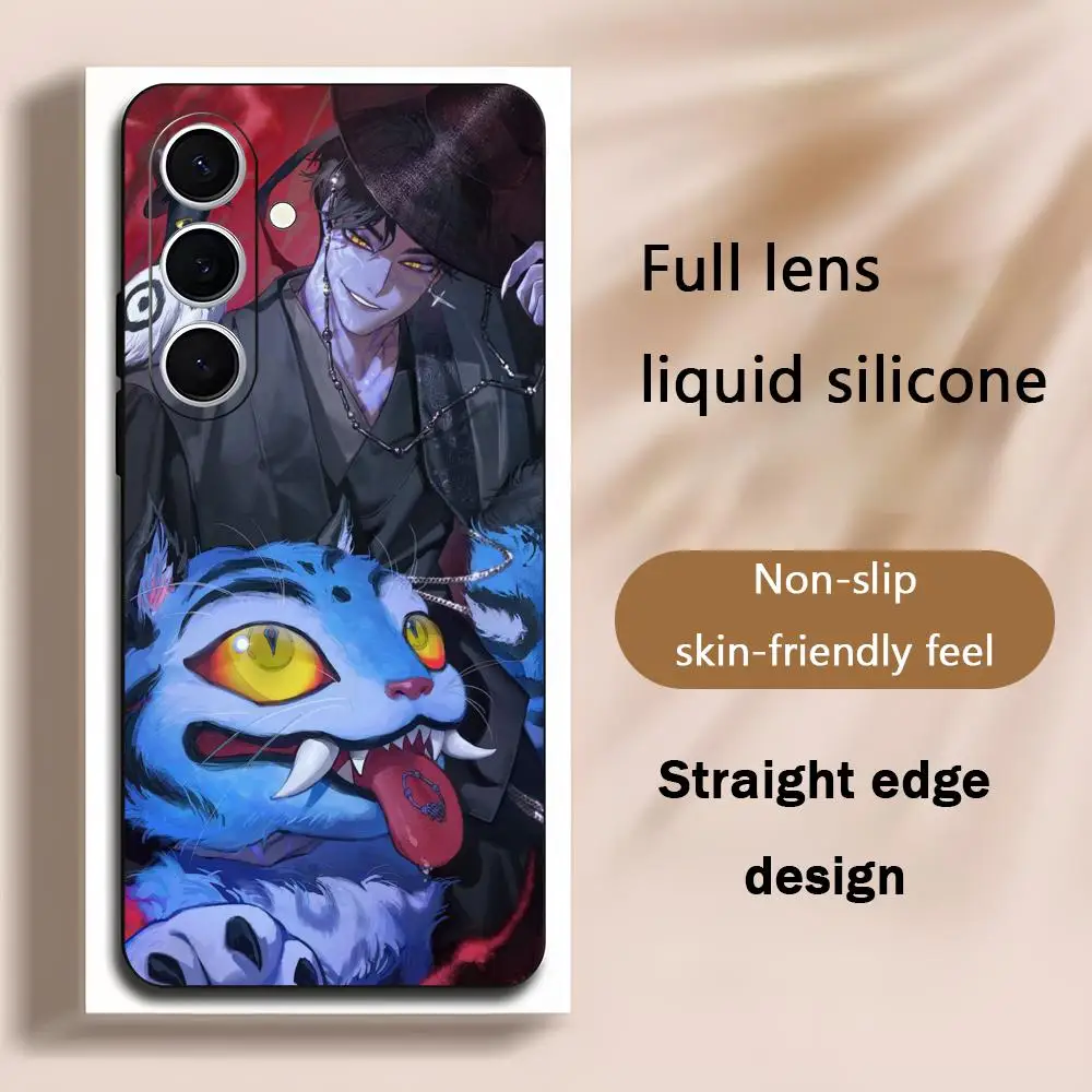 KPOP Demon Hunters Anime Hot Чехол для телефона для Samsung Galaxy S25 S24 S23 S22 S21 S20 Plus Ultra Note20 Мягкий черный