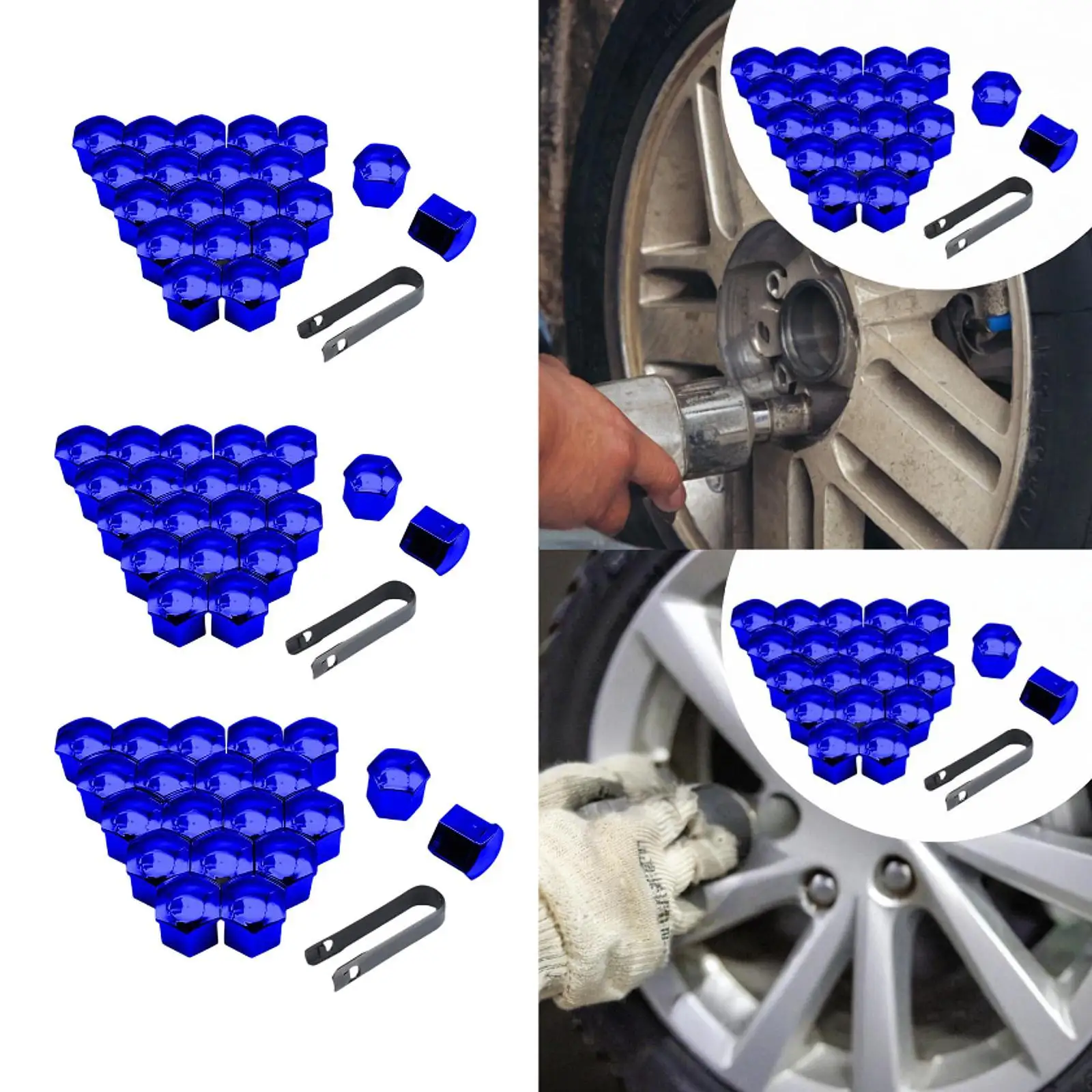 

Универсальный синий полипропиленовый комплект колесных гаек, защитная крышка для автомобильных шин, пылезащитный колпачок, замена дисков и автомобильных колес