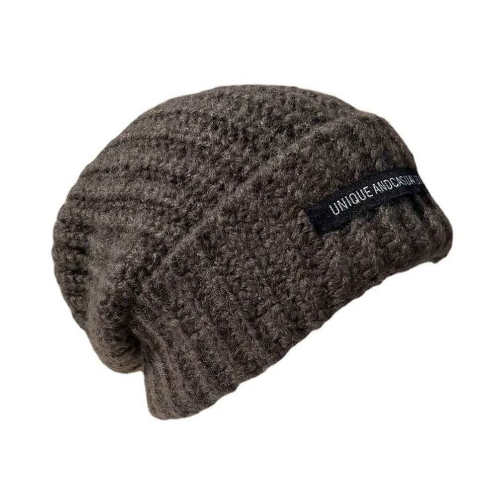 قبعة محبوكة مترهلة أحادية اللون للرجال والنساء ، غطاء غير رسمي ، قبعة مريحة ناعمة ، جديدة ، شتوية