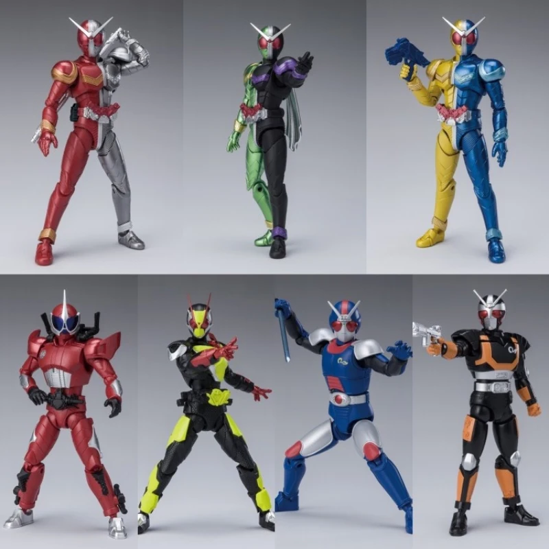 Bandai Original SHODO Shokugan Kamen Rider XX2 Biochemical Blue Mechanical Orange Anime Action Figures Toys Boys Girls Kids Gift