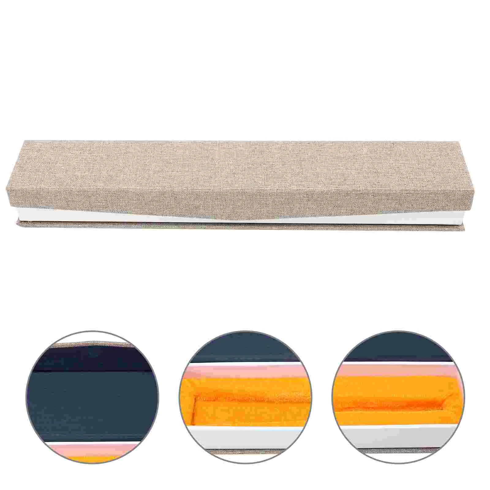 Fan Box Chinese Theme Decorative Tassel Case Decorate Folding Storage Holder Linen Beautiful Exquisite Container