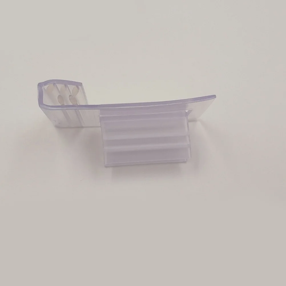 

20pcs Soft Tooth Clamp Transparent Label Holder For Shelves Display Rack Clip Multifunctional Advertising Folder Organizer