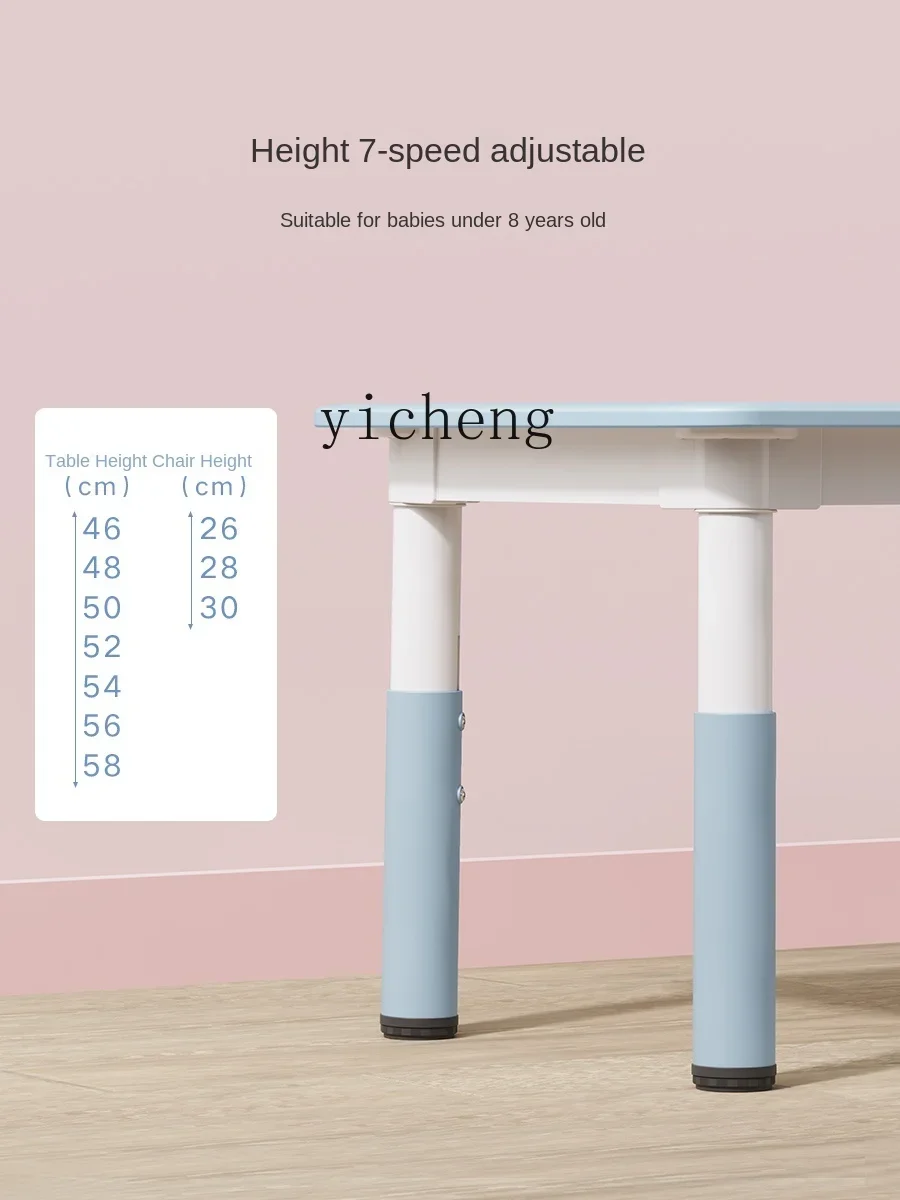 XL Yucai Tables et chaises pour enfants Table d'arachide Graffiti Table de dessin d'apprentissage pour la maternelle