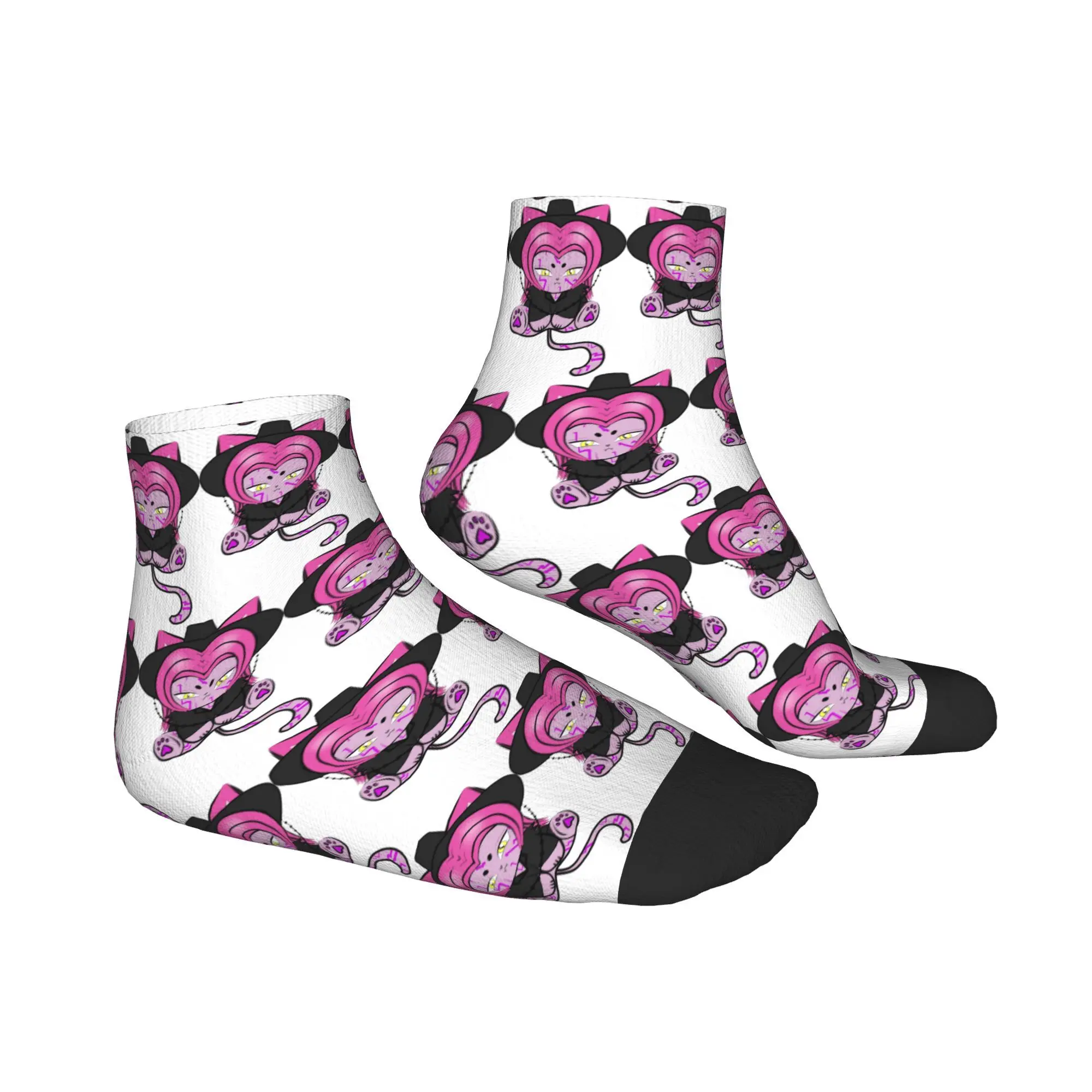 

Cat Demon Romance from KPop Demon Hunters Повседневные носки Мужские носки современного качества до щиколотки Летние беговые дизайнерские антибактериальные носки