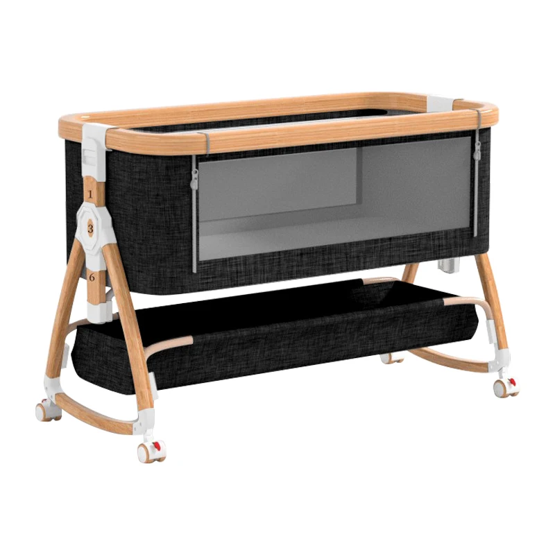 

Wholesale Foldable Portable Infant Cribs Newborn Baby Cradle Travel Cot Side Door Kid's Playard Bed for Bedroom Outdoor Hospital