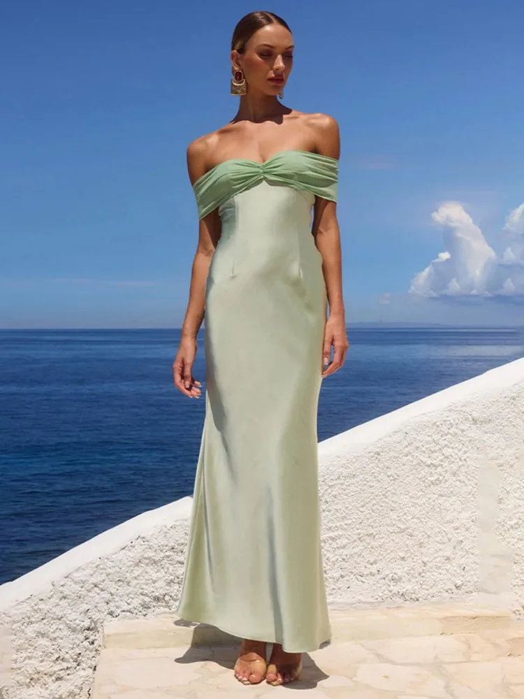 여름 커버업 여성 수영복 오프숄더 로브 비치웨어 2026 신상 단색 비치 휴가 맥시 드레스 커버업