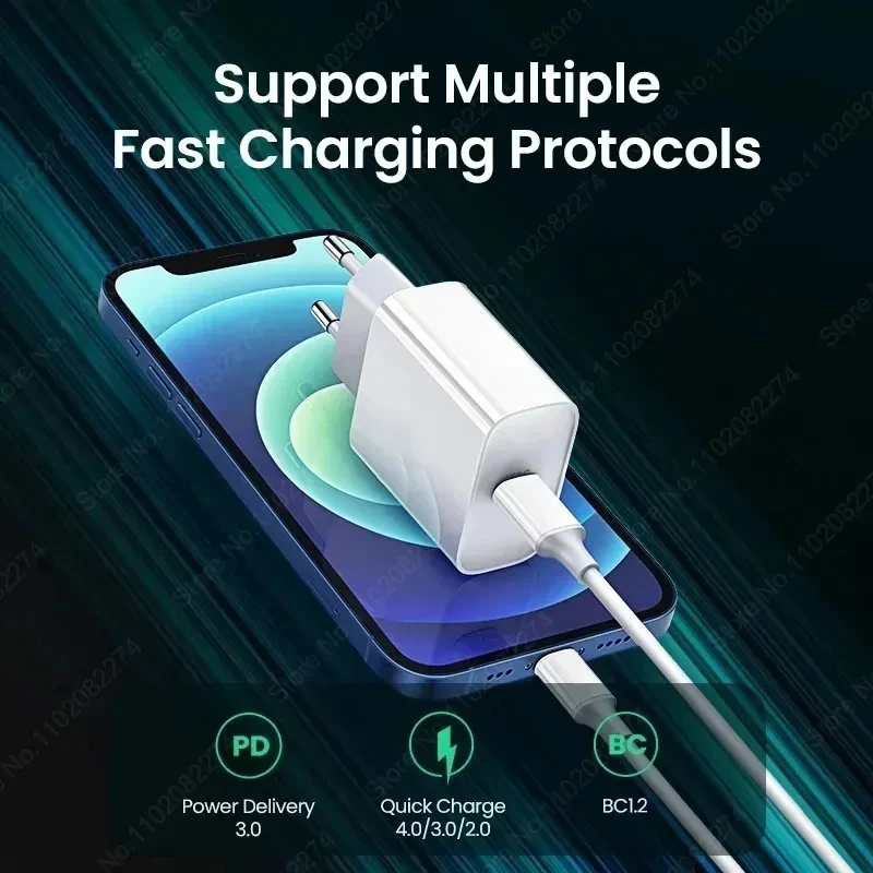 2PCS US 30W Original Fast Charger For Apple iPhone 17 11 12 13 14 15 16 Pro Max Fast Charging Cable PD Charger Phone Accessories
