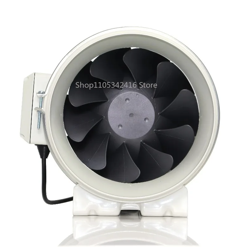 8 Inch Mixed Flow Inline Duct Fan，100~240V Eco-Watt Stable Long Lasting Ventilation Device For Duct Use
