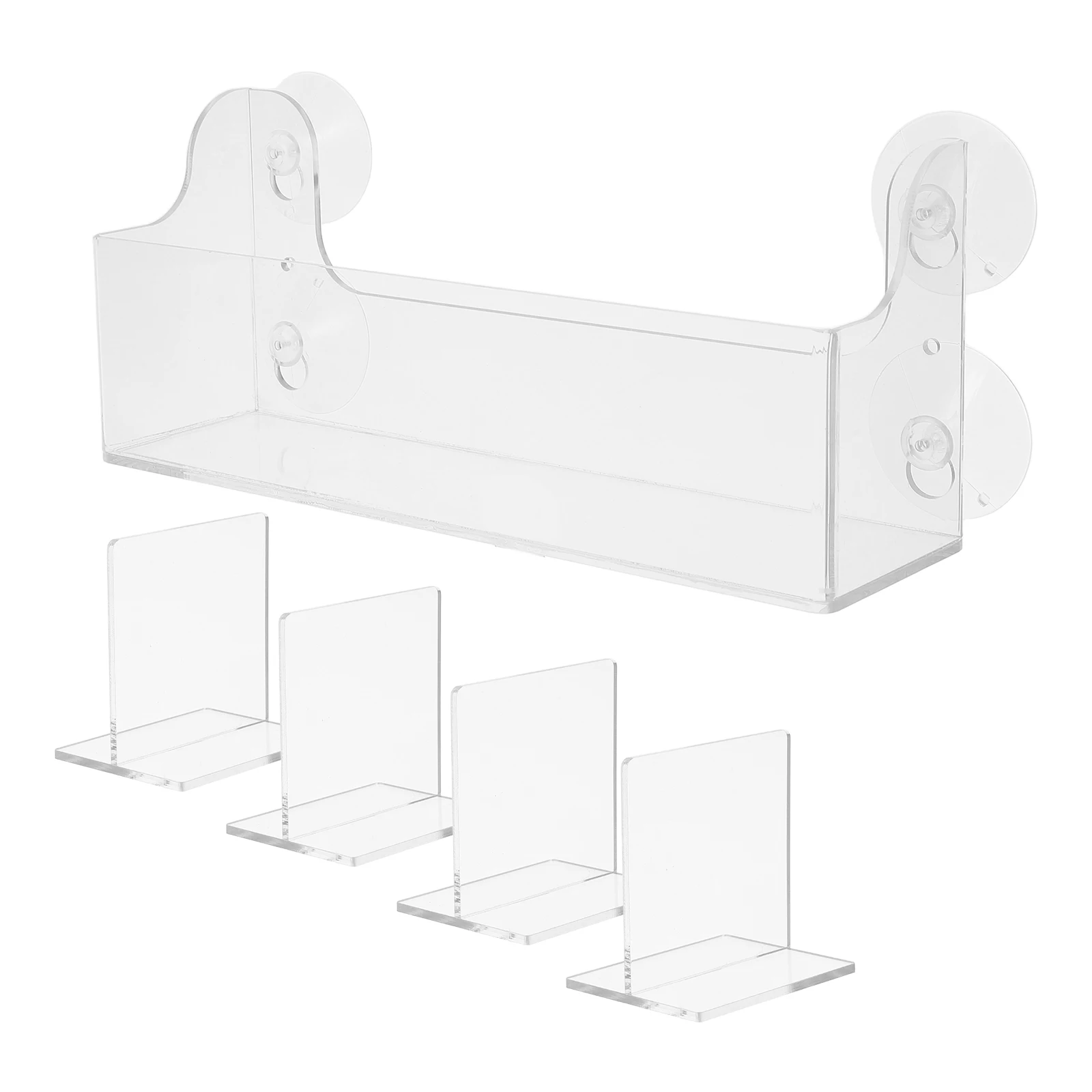 

5 Compartment Drink Organizer Suction Cup Beverage Rack Adjustable Bottle Holder for Fridge Door Storage Soda Can Chocolate Tea