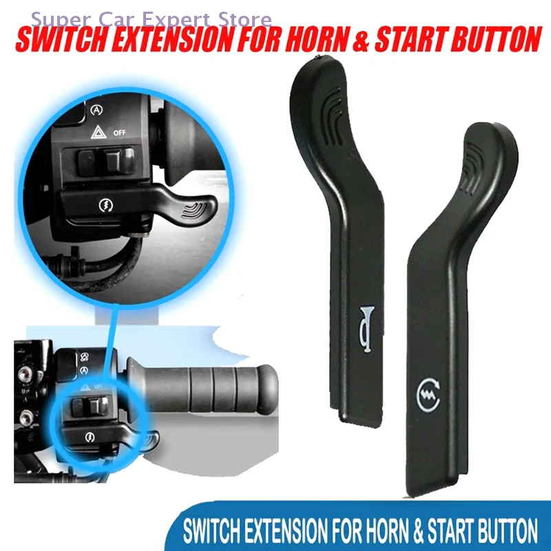 Universal Motorcycle Start up Switch Button with Horn Extender 1 Pair Rubber Modification Key Extension for Custom Bikes - Image 6