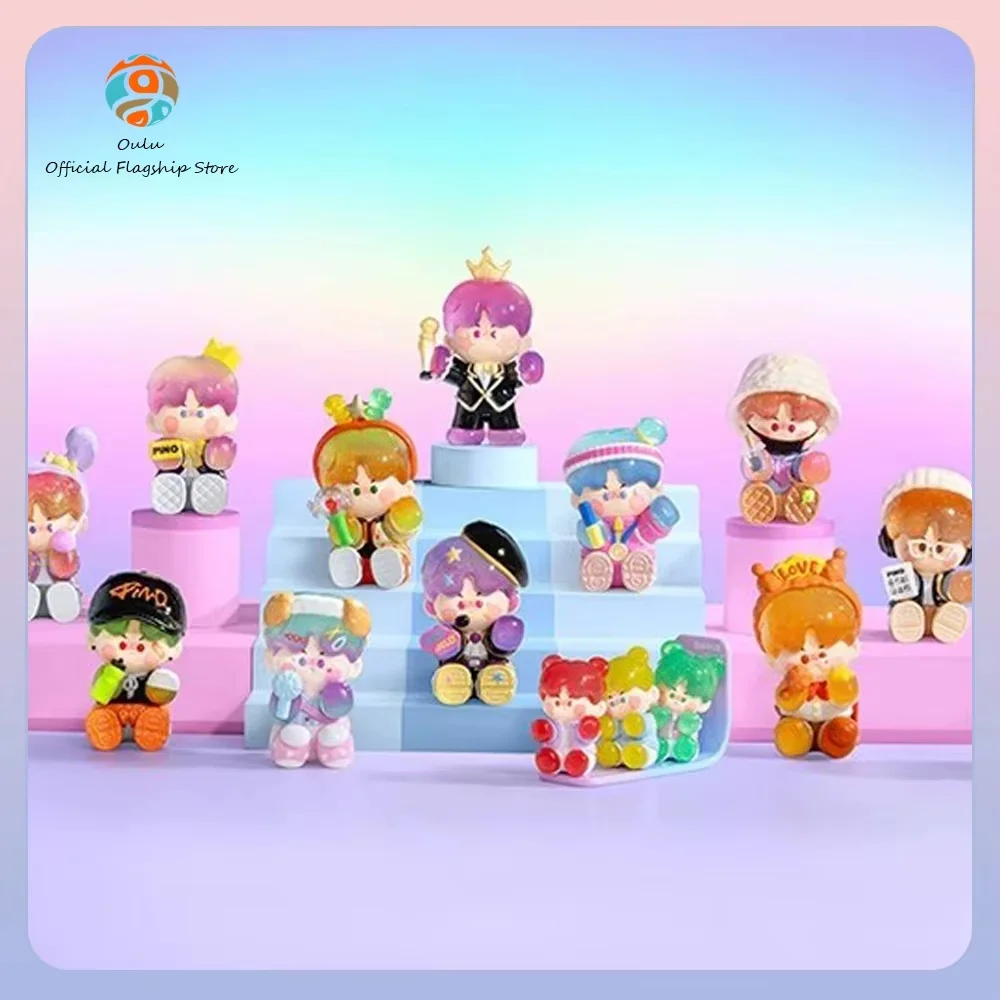 Pop Mart Pino Jelly Shining Plan Series Blind Box Wish Boy Cartoon Action Figure Ornament Model Desk Decoration Toy Gift