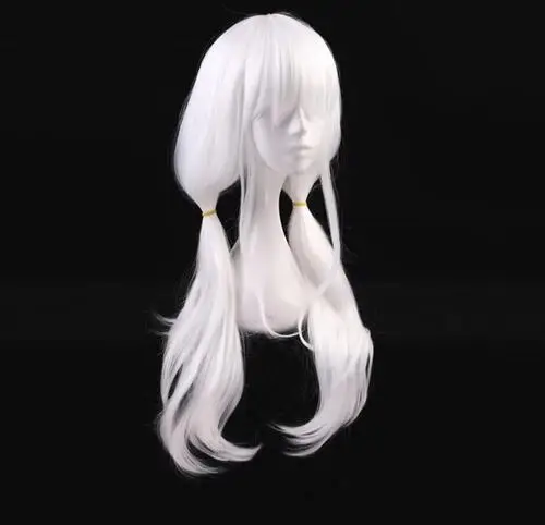 Cosplay Danganronpa Angie Yonaga Wig White Costume Dangan Ronpa V3 Killing Harmony Heat Resistant Synthetic Hair Wigs