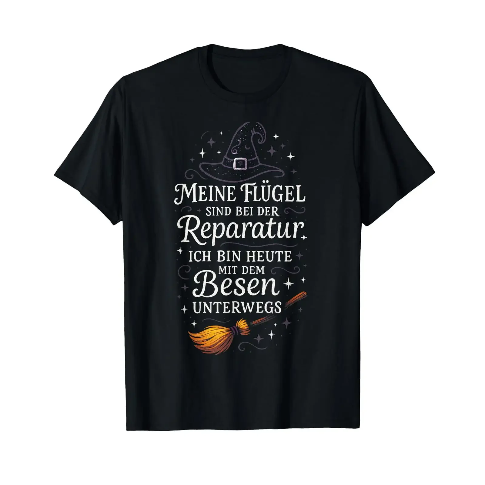 T Shirt with German Text Meine Flügel Sind Bei Der Reparatur Ich Bin He vintage Washed Stretched graphic homme Breathable