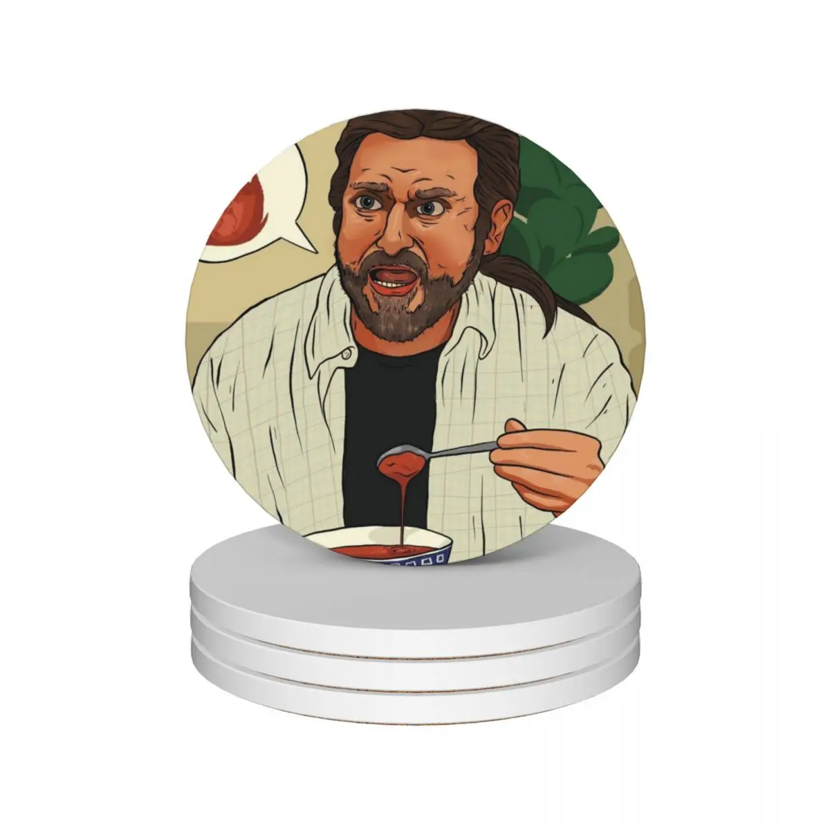 

Gazpacho Ceramic Coasters (Set of 4) funny kawaii Coasters