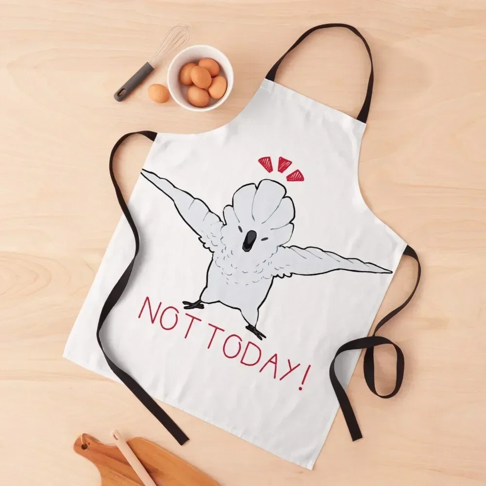 

Umbrella Cockatoo Angry Funny Apron For Man Haircut Dress For Cosmetologist Apron
