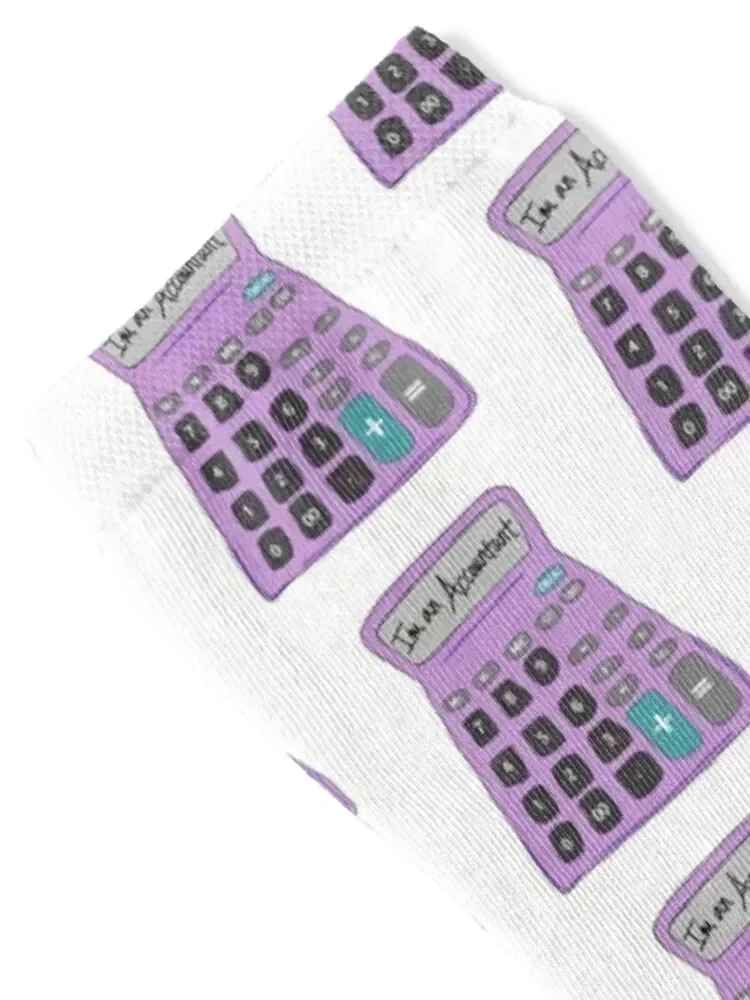 Official I'm An Accountant Pink Calculator Design Socks funny gifts ankle hiphop sport Boy Socks Women's