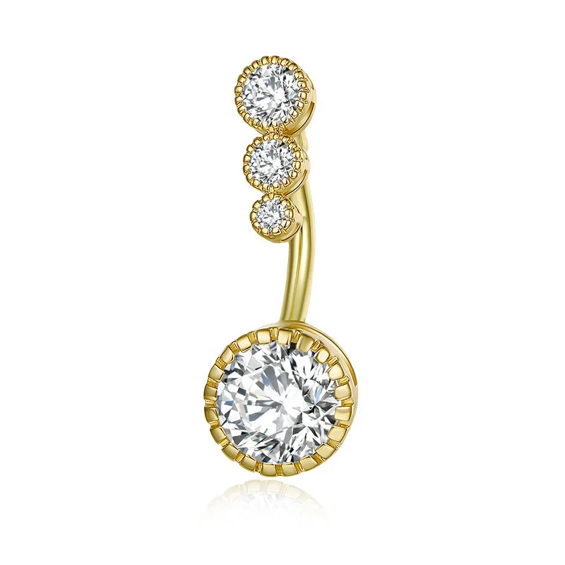 Fashion Personalized Butterfly Pendant Zircon Belly Ring