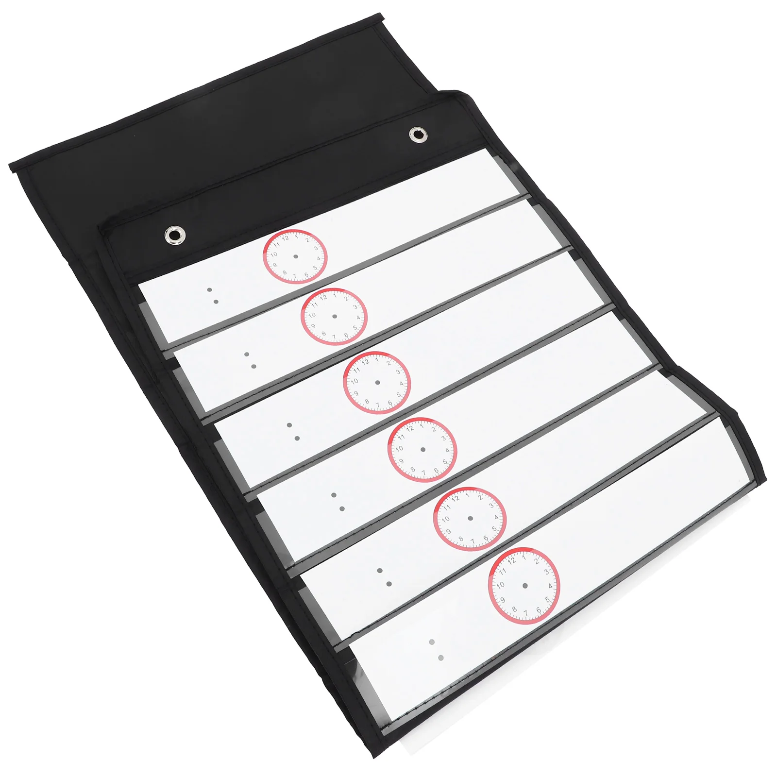 

14 Black Oxford PET Schedule Pocket Chart with Dry Erase Cards for Classroom Home Office Preschool Visual Learning Tool Kids