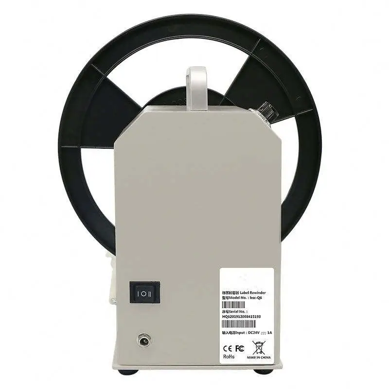 Self-Adhesive Label Winding Machine 120mm Max Label Width for Thermal Paper Rewinder in Beverage Food Chemical Applications