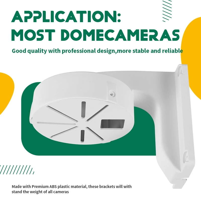 【スーパーディール】セキュリティカメラマウントブラケット、ABS屋内屋外壁マウントL型ブラケットCCTVセキュリティドームIPカメラ取り付け用