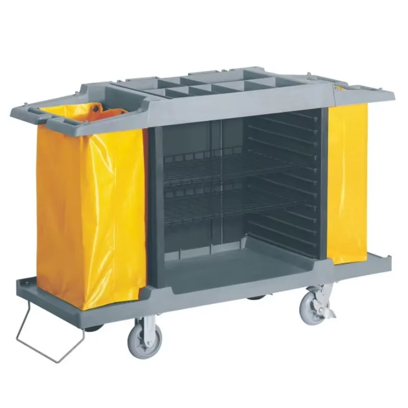 Amazon Best Sale Hotel Housekeeping Trolley Commercial Cleaning Cart