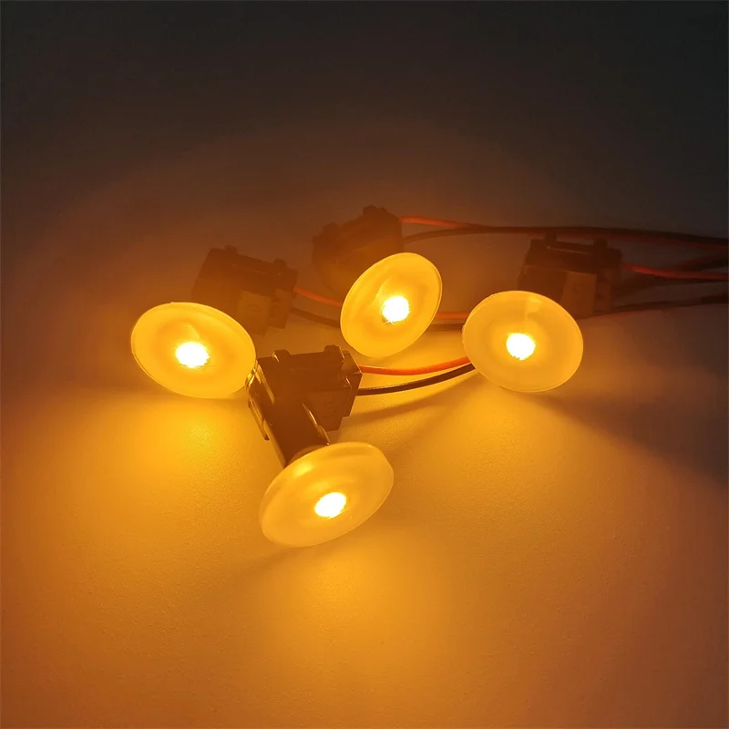 4pcs Car door handle light small size easy to install LED ambient light signal indicator light white /ice blue/orange