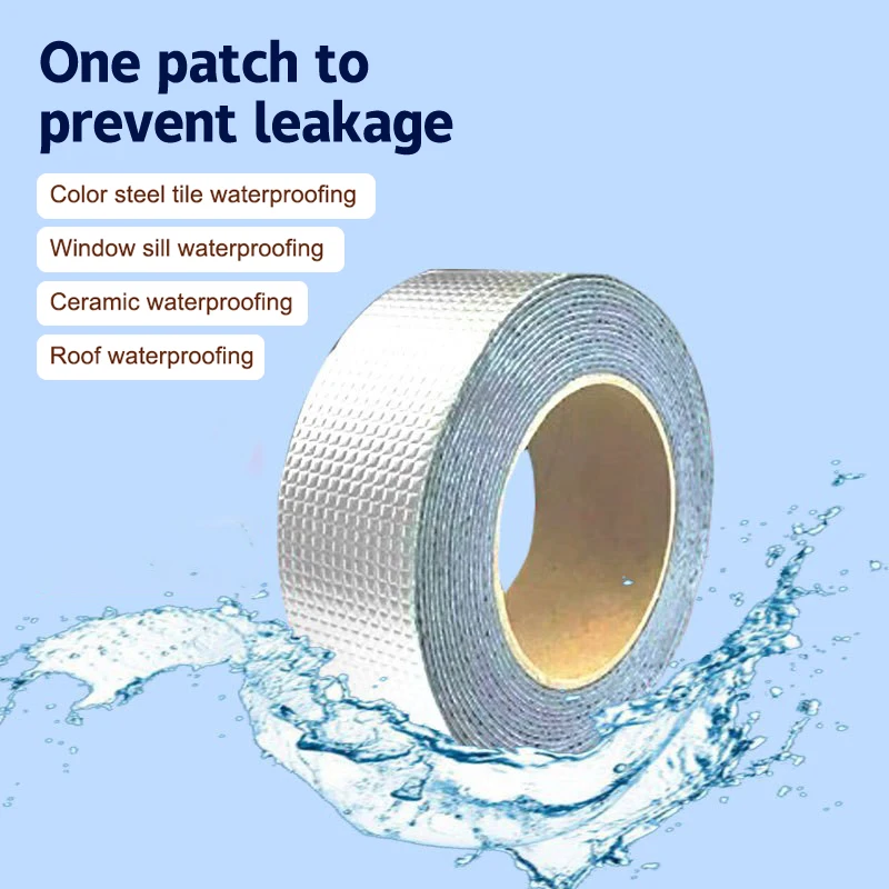 Super Strong Aluminum Foil Butyl Tape Waterproof Thicken Self Adhesive Sealing Tape For Roof Pipe Repair Stop Leak Tools