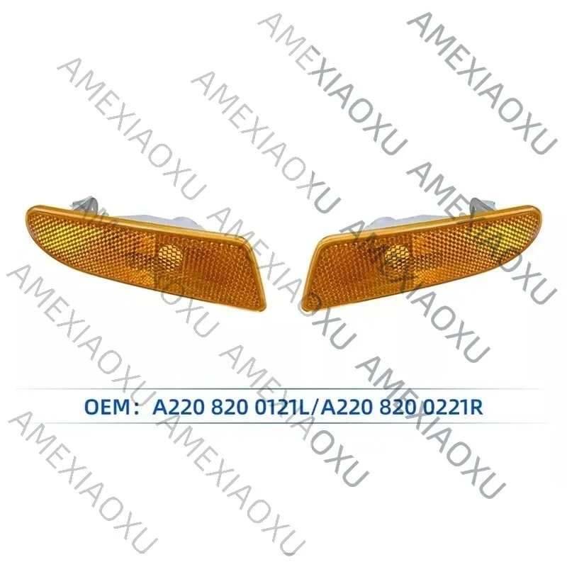 

1Pair Side Marker Light (No Bulb) For Mercedes Benz S-Class W220 00-06 Turn Signal Lamp Housing A2208200221 A2208200121