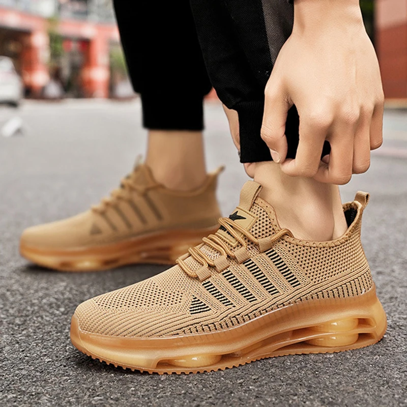 

Модная мужская спортивная обувь, легкие дышащие, быстросохнущие, амортизирующие кроссовки с сеткой, нескользящая обувь для фитнеса и тренировок