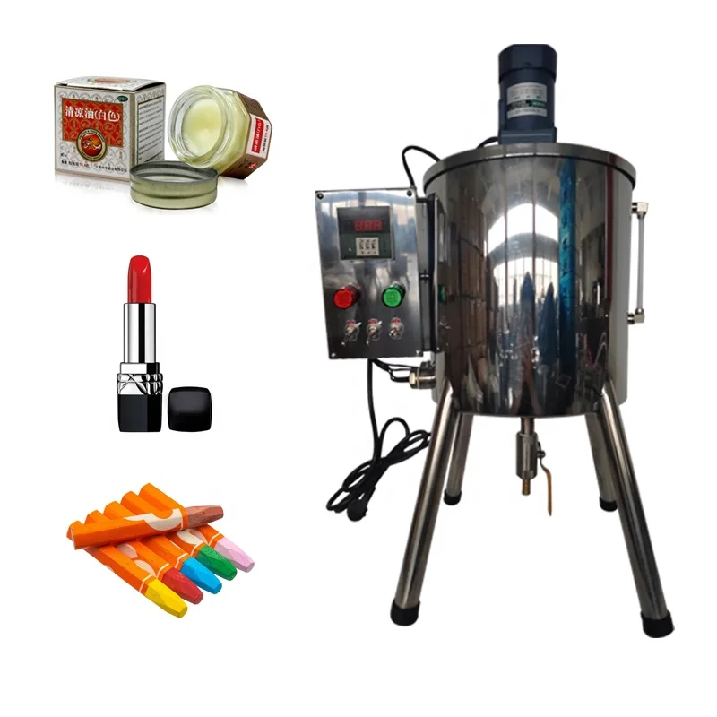 

30L/15L Lipstick Heating Stirring Filling Machine With Mixing Hopper Heater Tank Hot For Chocolates Crayon Handmade Soap Filler