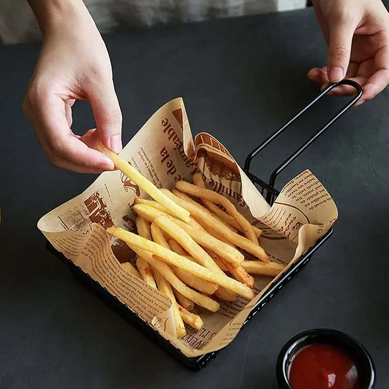 Sandwich Air Fryer Paper Wrappers Food Waxed Paper Home Baking Supplies Oil-proof Disposable Toast Bread Hamburger Fries Kitchen