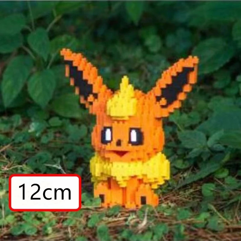 Micro-Particle Building Blocks Toys, Elf Pokémon Eevee Family Doll, Mmini Assembled Building Blocks, Parent-child Teaching Game