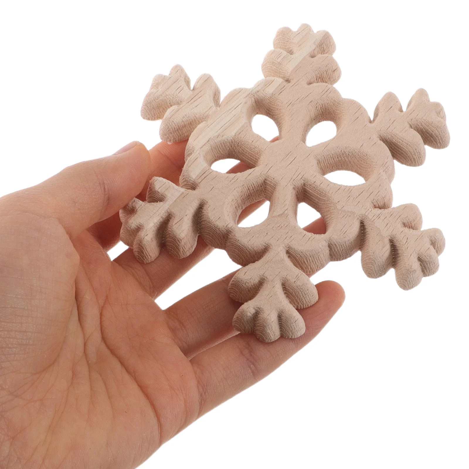 

8Pcs Wooden Christmas Snowflake Cutouts 3.93 Inch Unfinished Wood Ornaments DIY Crafts Xmas Winter Decor Wood Snowflake