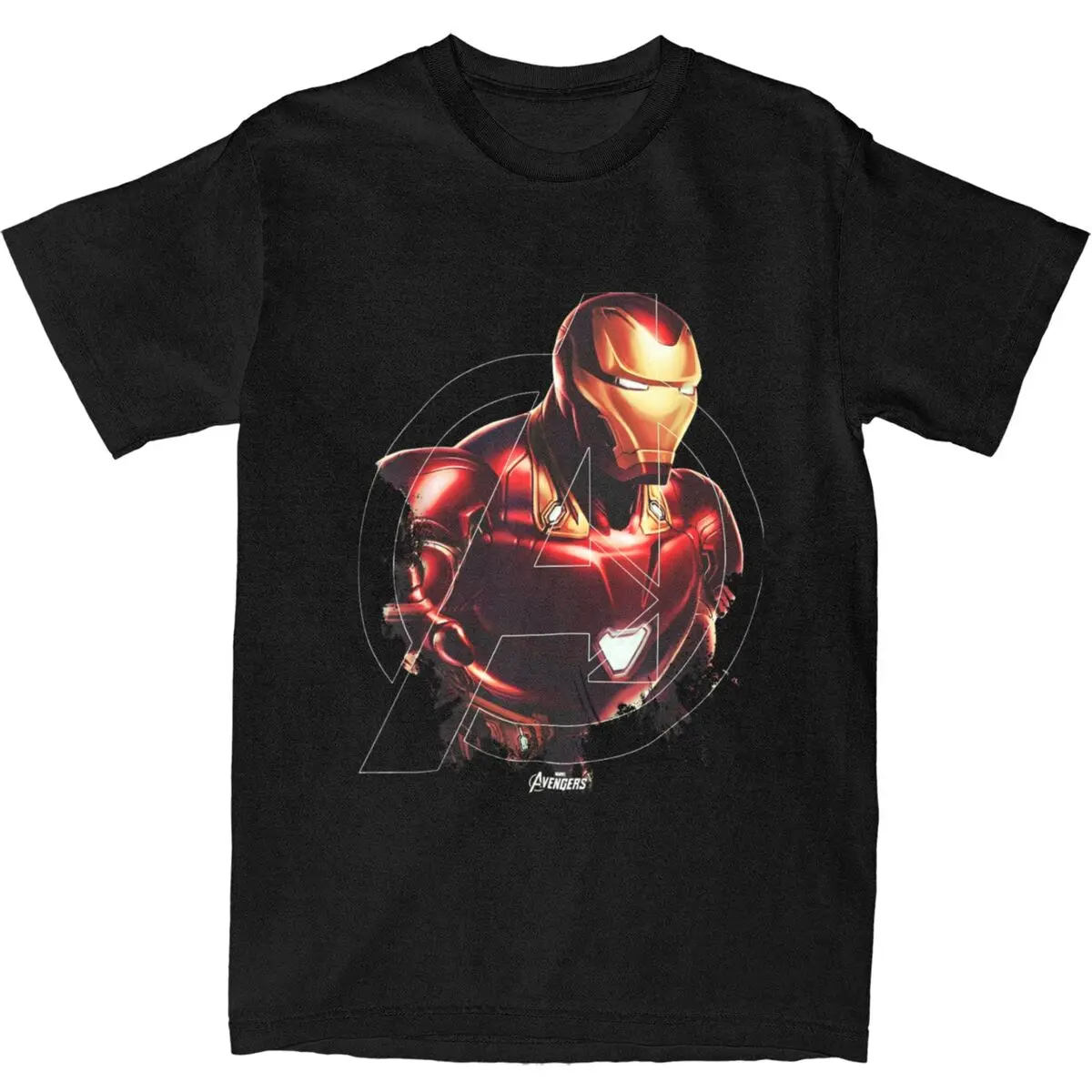 Avengers Endgame Iron Man Portrait T-Shirts 100 Cotton Top Tees Funny Short Sleeve T Shirt O Neck Hip Hop Casual Tee Shirt