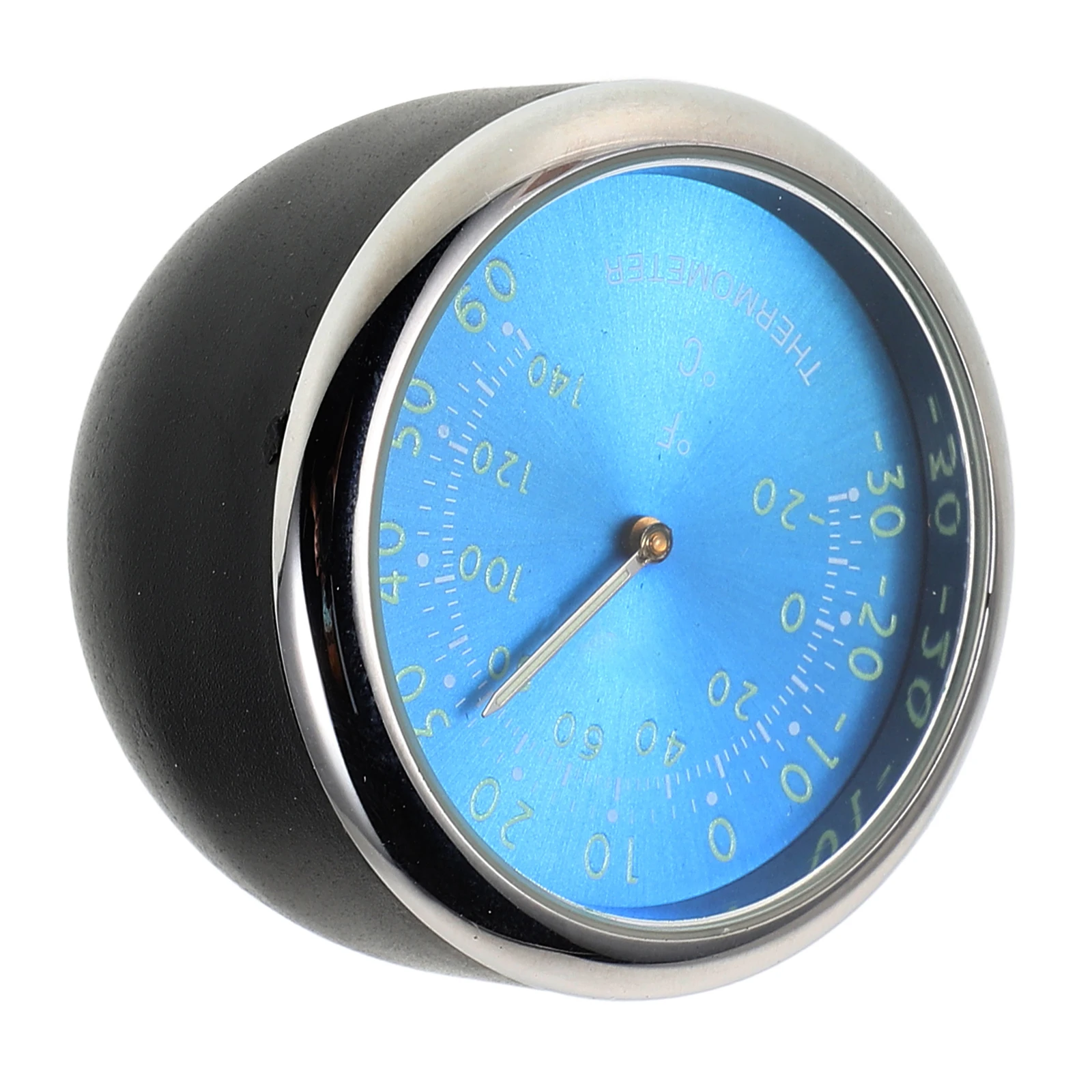 Car Dashboard Thermometer Luminous Blue Mini Digital Temperature Gauge Real-Time Monitoring Clock For Car Interior