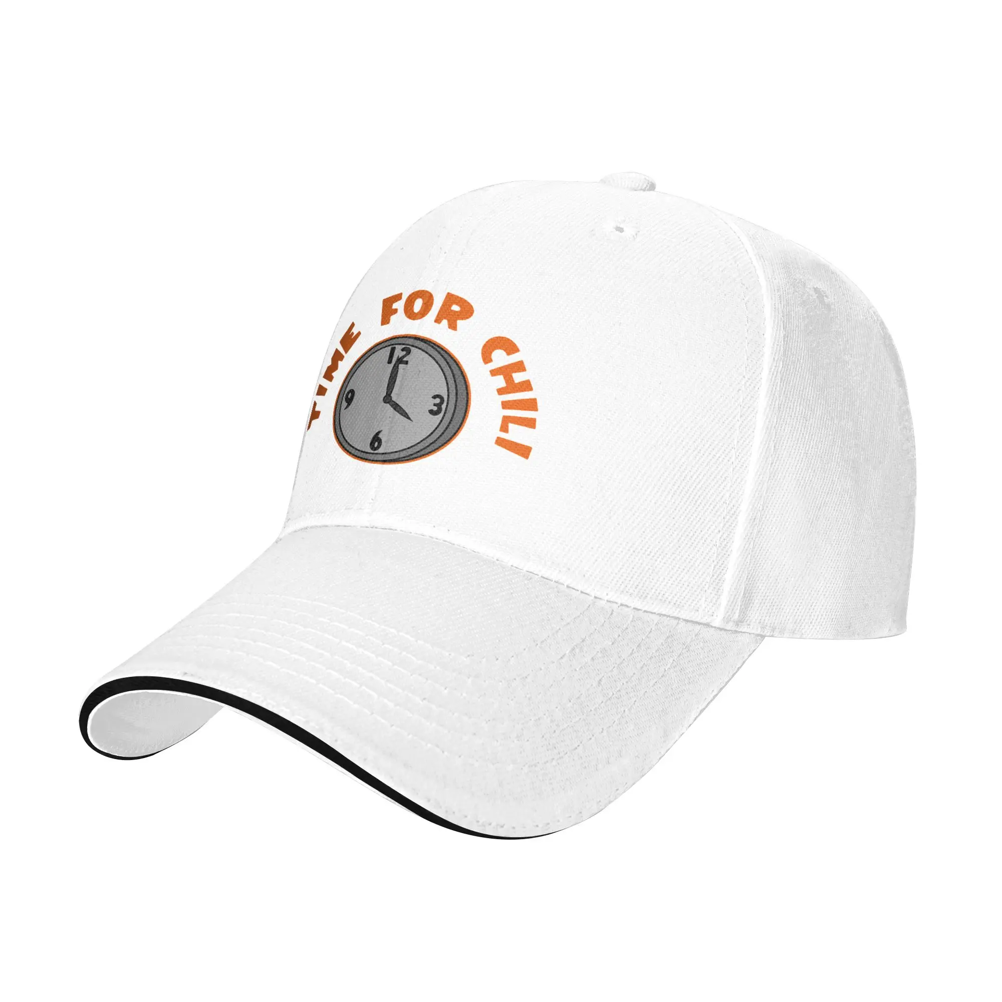 Time for Chili (Orange) [Roufxis-Rb] Cap Casual Baseball Caps Adjustable Hat Hip Hop Summer Unisex Baseball Hats Customizable