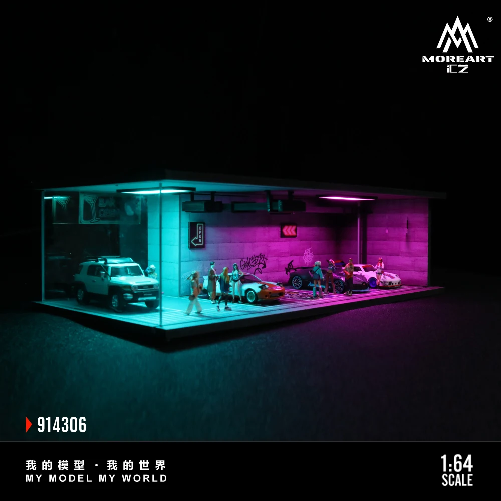 

TimeMicro&MoreArt 1:64 Future Neon-themed light Edition Assembly Display scene