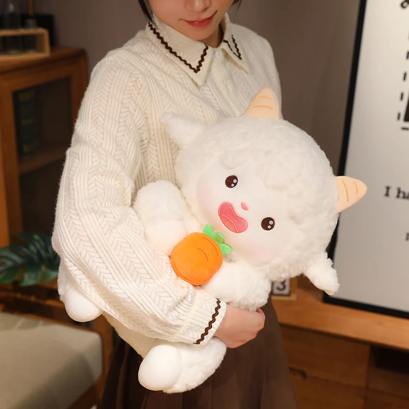 Almohada de tiro tipo oveja, bonita, cómoda, suave, se puede colocar en el sofá, cabecero, festivales, familia, amigos, decoración