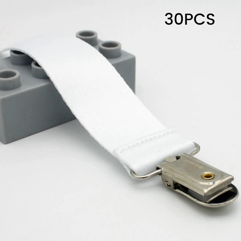 30Pcs Textile Clip-on Pacifier Food Grade Sublimation Blank Universal Baby Pacifier with Clip