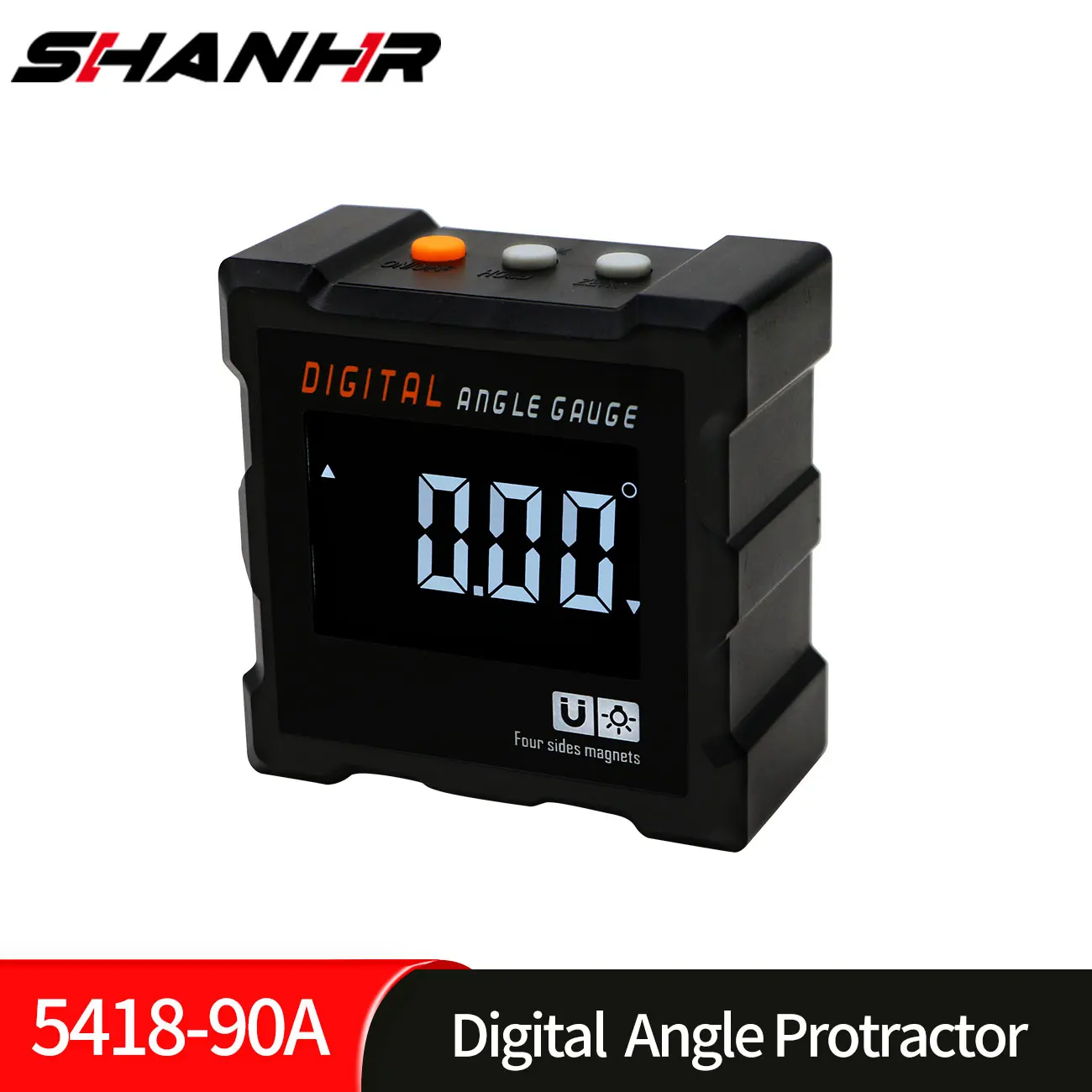 SHAHE Four Side Magnetic Protractor Angle Measurement Electronic Angle Meter Inclinometro Digital
