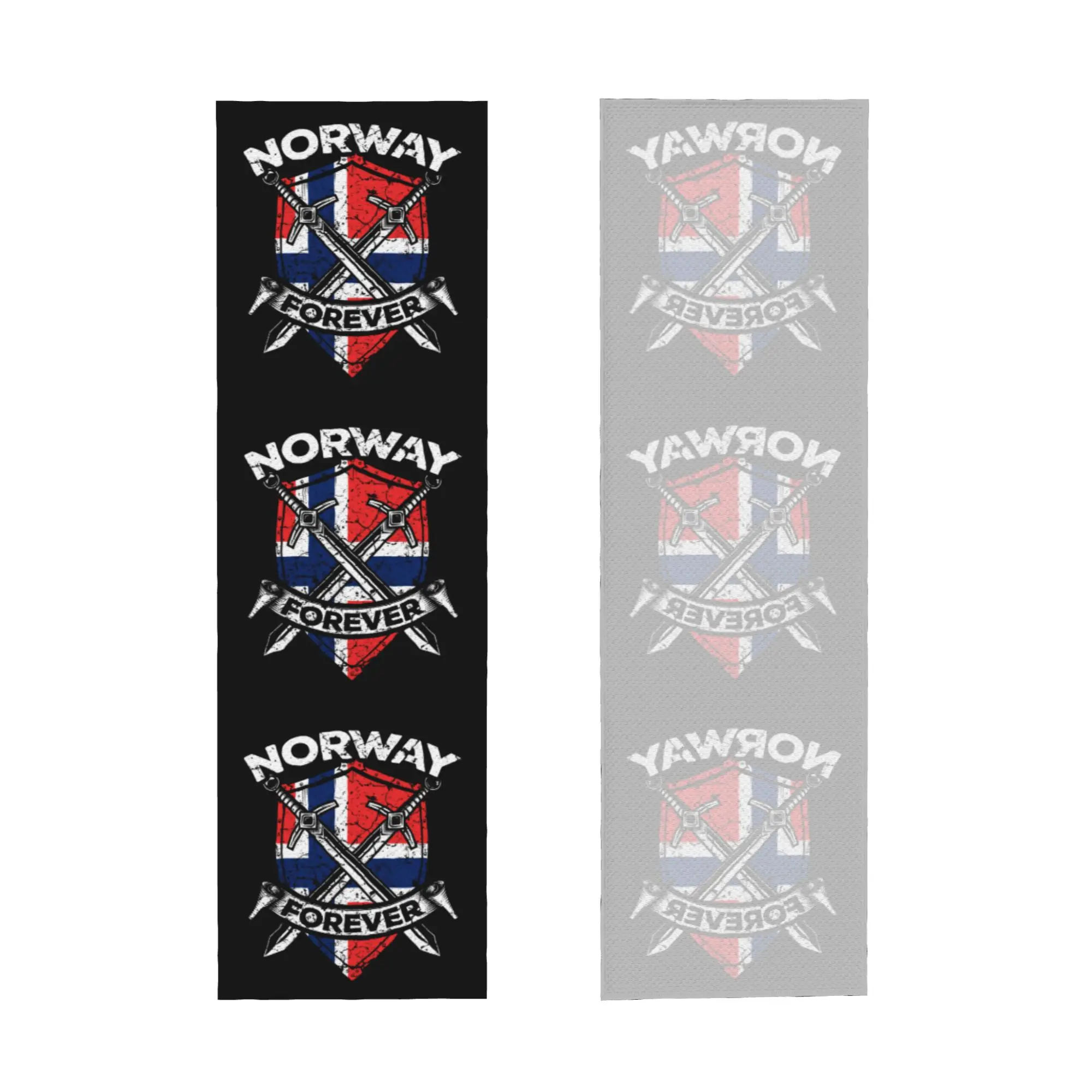 Norway Flag Cold Exercise Towel Face Towel Quick Dry Norwegian Flag Bath Breathable Cold Towel