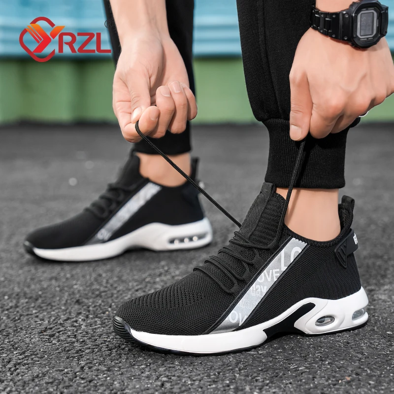 

YRZL Men's Sneakers Running Sports Shoes for Men Comfortable Walking Shoes Non Slip Athletic Tennis Casual Shoes Man Sneakers