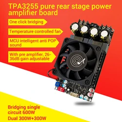 ZK-3002 TPA3255 Pure Rear Level Digital Sound Amplifier Board 300W x2 Bridged Mono 600W Sound AMP Power Amplifier Module