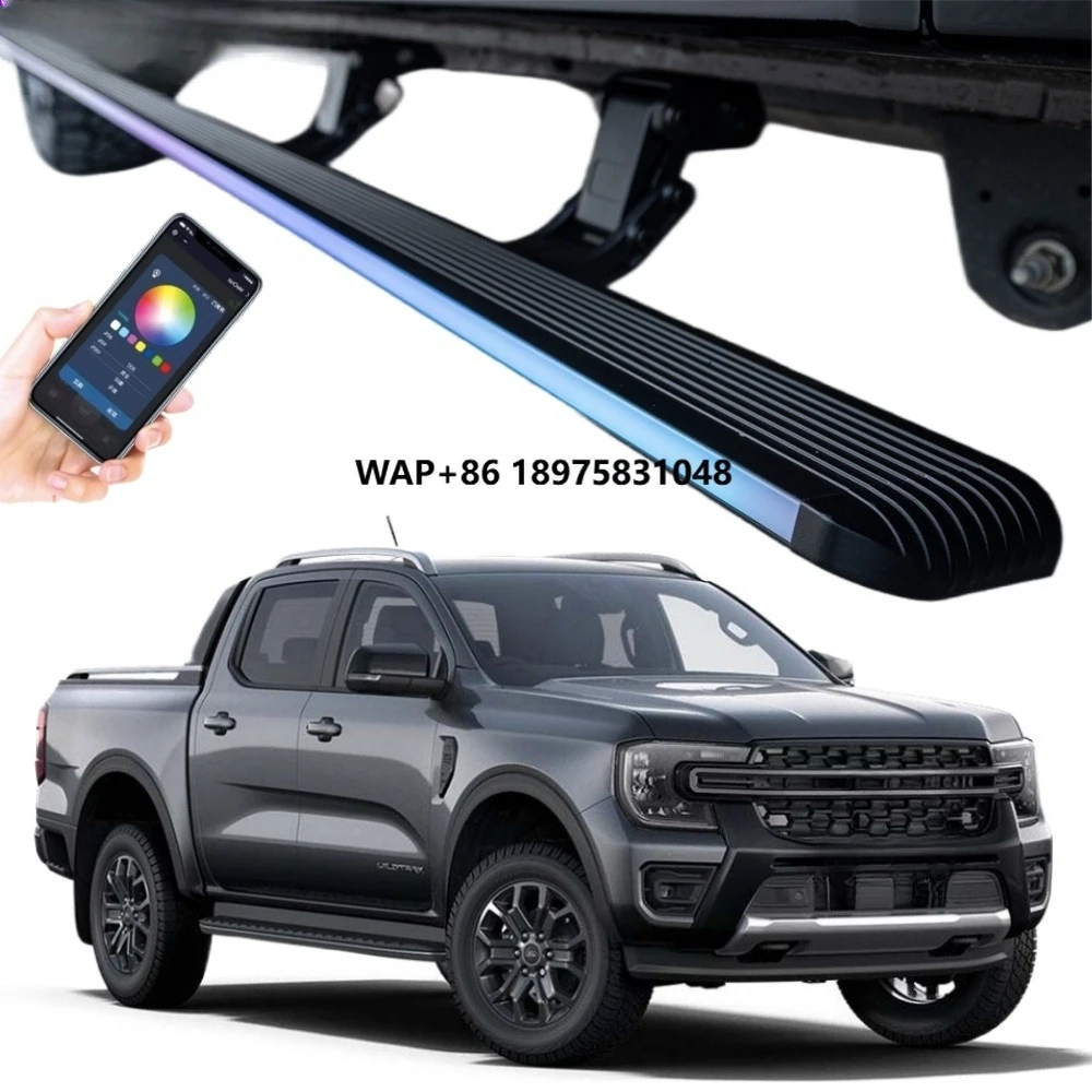 Pickup Truck Black Power Running Boards Electric Side Steps for 2022 2024 2026 New Next Gen Ranger T9 Raptor Wild Track