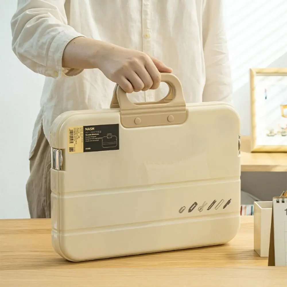 

Практичный портативный чехол для документов с ручкой, ручная сумка для файлов большой емкости, пластиковая водонепроницаемая папка для файлов формата А4, для студенческого использования