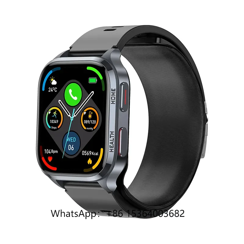 

2.01 Inch Blood Pressure S18 Smart Watches Body Temperature BT Calling Vosice Assistant