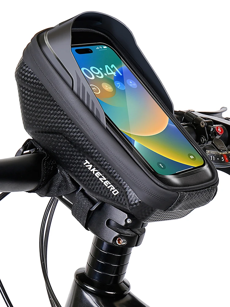 AliExpress NONE 1L Bicycle Front Frame Bag Waterproof Bike Phone Mount Bag Support Touch Screen Bicycle Upper Tube Bag Road Bike Accessories
