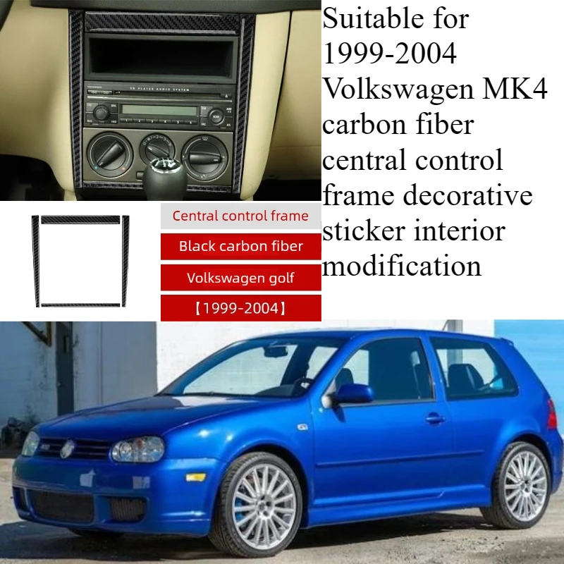 Auto-Instrumenten- und Bedienfeld-Klimaanlagenknopf-Rahmenabdeckung, dekorativer Aufkleber für Volkswagen Golf 4MK4 1999-2004